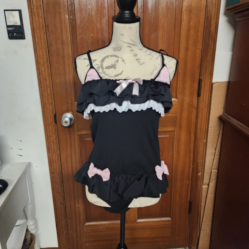 Littleforbig Cotton Fancy Kitty Romper Pajamas L